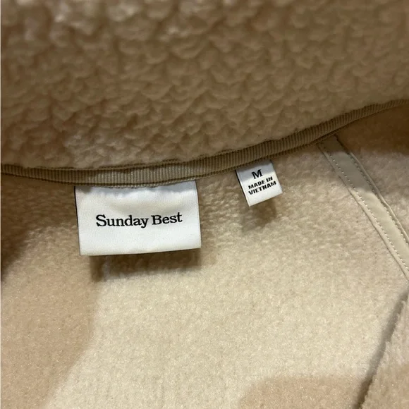 aritzia sunday best fleece half button up pullover - Picture 3 of 4